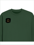 Oversized Sweatshirt | Relaxed Fit Unisex | 90% Cotton 10% Polyester 400 GSM | Pre-Shrunk Drop Shoulder | Unisex | Personalized | Typography | Identity | Confident - right pocket - Bottle Green - mockup 4