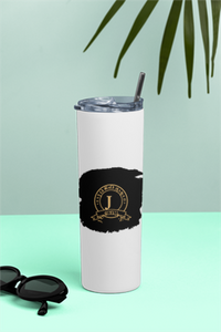 Tumbler Bottle | 20oz Capacity | Stainless Steel | Double-Wall Insulated, Splash-Proof Lid, Metal Straw | Everyday Use | Personalized | Typography | Identity | Confident