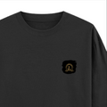 Oversized Standard T-Shirt | Unisex Relaxed Fit | 100% Super Combed Cotton | Soft, Breathable, Durable | Adult | Personalized | Typography | Identity | Confident - right pocket - Black - mockup 4