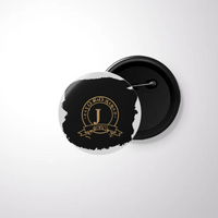 Pin Button Badge | Durable Metal | Glossy Finish | Unisex | Personalized | Typography | Identity | Confident