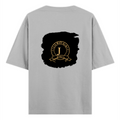 Oversized Classic T-Shirt | Unisex Relaxed Fit | 100% Super-Combed Cotton | Pre-Shrunk, Double-Stitched | Adults | Personalized | Typography | Identity | Confident - back - Grey Melange - mockup 2