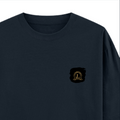Oversized Classic T-Shirt | Unisex Relaxed Fit | 100% Super-Combed Cotton | Pre-Shrunk, Double-Stitched | Adults | Personalized | Typography | Identity | Confident - right pocket - Navy Blue - mockup 4