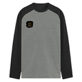 Male Raglan T-Shirt | Men's Regular Fit | 180 GSM Bio-Washed Fabric | Double Stitched, Ribbed Neck | Personalized | Typography | Identity | Confident - left pocket - mockup 3