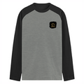 Male Raglan T-Shirt | Men's Regular Fit | 180 GSM Bio-Washed Fabric | Double Stitched, Ribbed Neck | Personalized | Typography | Identity | Confident - right pocket - mockup 4