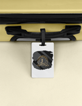 Luggage Tag | Travel Accessory | Acrylic | Durable, Double-Sided, Secure Strap | Unisex | Personalized | Typography | Identity | Confident - front - White - mockup 1