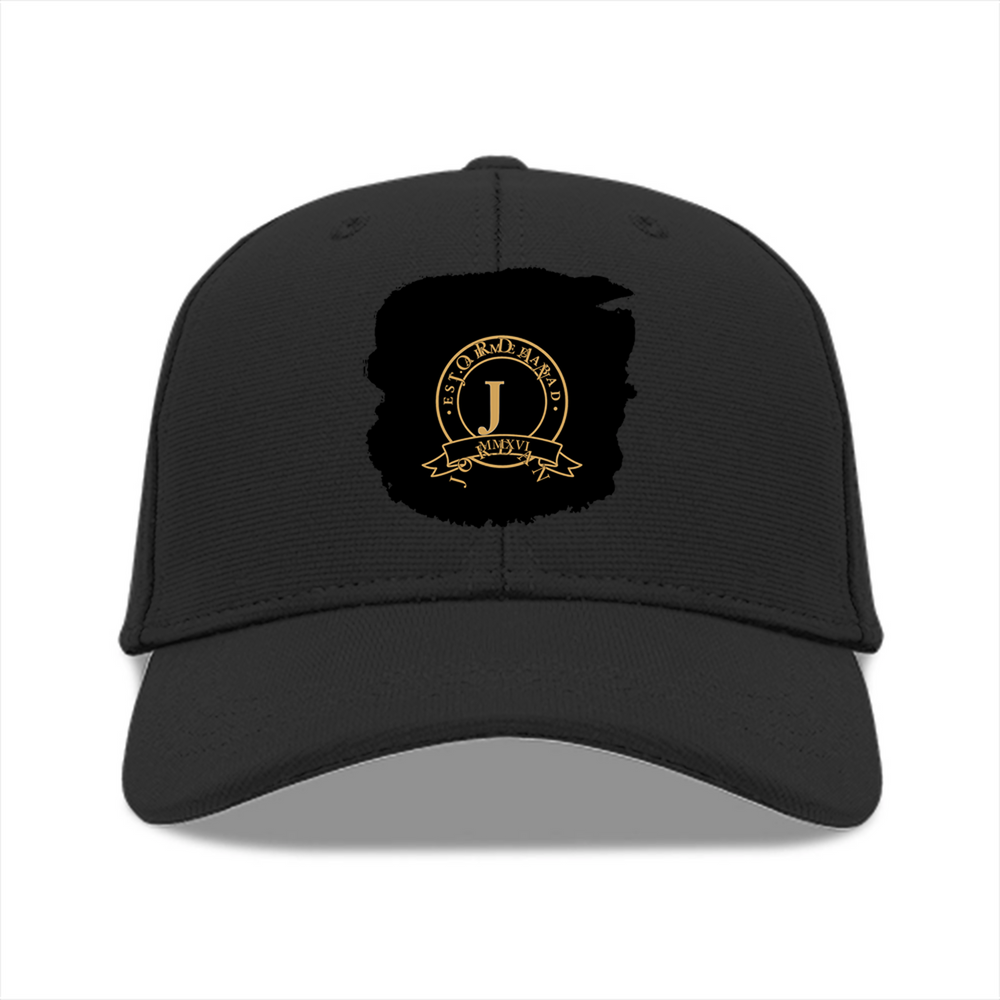 Baseball Ottoman Cap | Universal Fit | Ottoman Fabric | Adjustable Strap, Structured Design | Unisex Adult | Personalized | Typography | Identity | Confident - front - Black - mockup 1