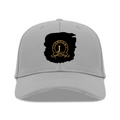Baseball Ottoman Cap | Universal Fit | Ottoman Fabric | Adjustable Strap, Structured Design | Unisex Adult | Personalized | Typography | Identity | Confident - front - Grey - mockup 1