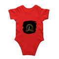 Baby Romper | 0-12 Months | 180 GSM Bio-Washed Cotton | Double-Stitched, Pre-Shrunk | Unisex | Personalized | Typography | Identity | Confident - back - Red - mockup 2