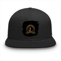 Classic Snapback Cap | Adjustable Fit | Heavy Cotton | Structured Panels | Flat Brim | Unisex Adult | Personalized | Typography | Identity | Confident - front - Black - mockup 1