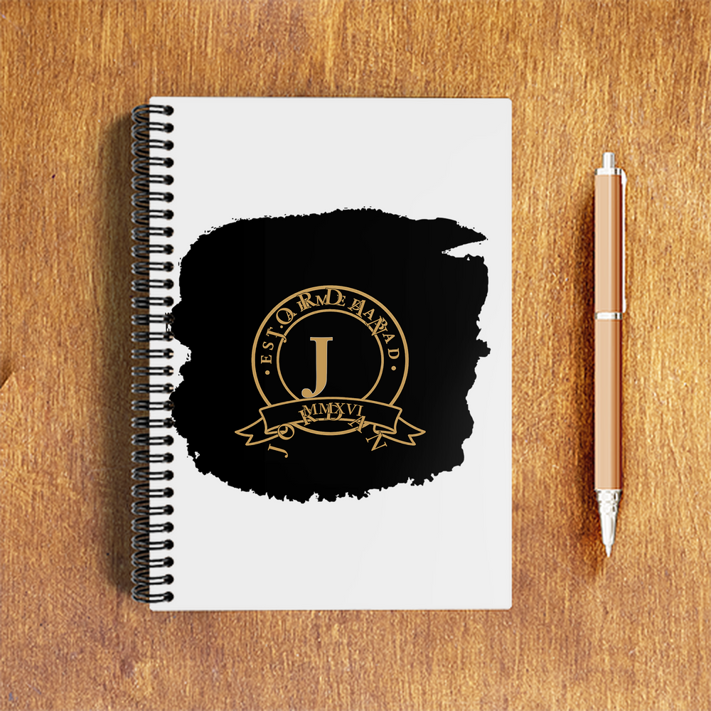 A5 Notepad | 120 Pages, Ruled/Unruled | 70 GSM Natural Shade Paper, 300 GSM Cover | Wire Bound | Everyday Use | Personalized | Typography | Identity | Confident - front - White - mockup 1