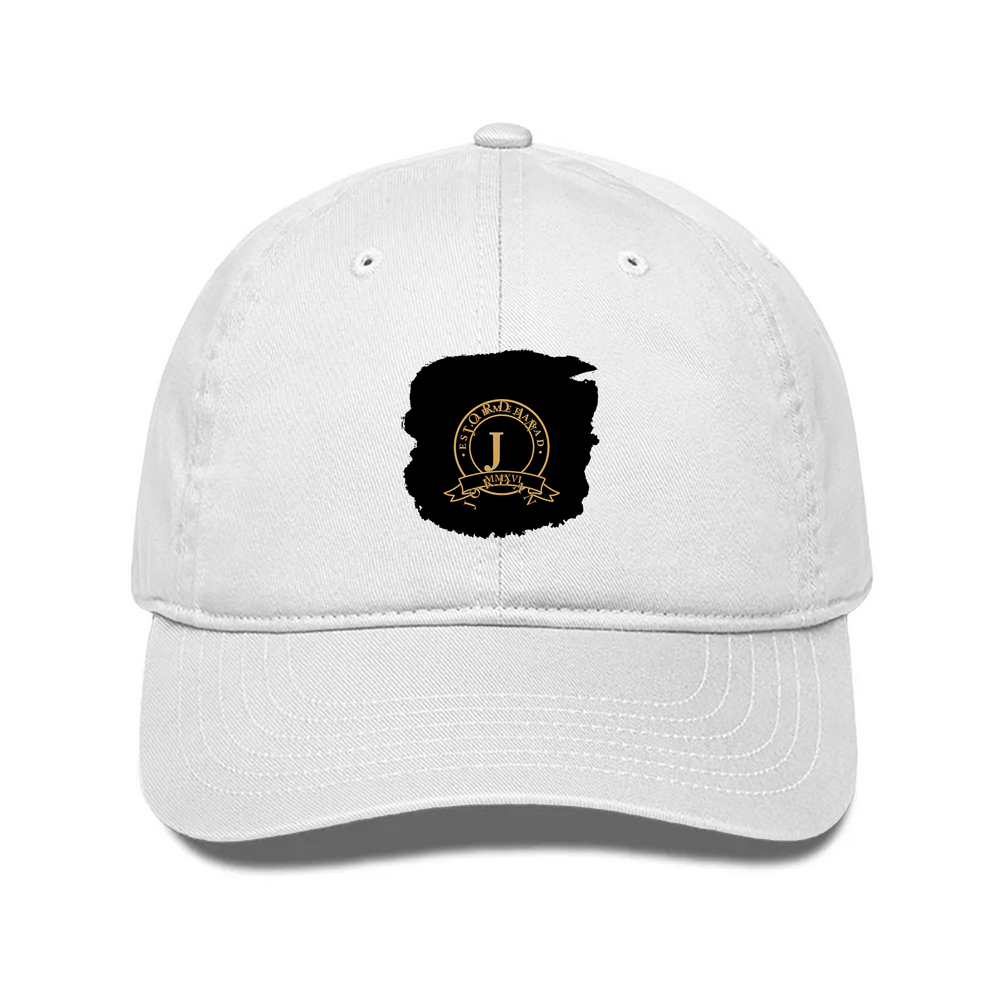 Classic Baseball Cap | Universal Fit | Drill Cotton | Breathable Sun Protection | Unisex | Personalized | Typography | Identity | Confident - front - White - mockup 1