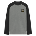 Male Raglan T-Shirt | Men's Regular Fit | 180 GSM Bio-Washed Fabric | Double Stitched, Ribbed Neck | Personalized | Typography | Self-expression | Everyday | Confident - right pocket - mockup 4