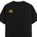 Male Classic Crew T-Shirt | Men's Regular Fit | 180 GSM Bio-Washed Cotton | Pre-Shrunk, Double-Stitched | Personalized | Typography | Self-expression | Everyday | Confident - right pocket - Black - mockup 4