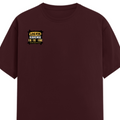 Male Classic Crew T-Shirt | Men's Regular Fit | 180 GSM Bio-Washed Cotton | Pre-Shrunk, Double-Stitched | Personalized | Typography | Self-expression | Everyday | Confident - right pocket - Maroon - mockup 4