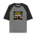 Unisex Oversized Raglan T-Shirt | Relaxed Fit | 180 GSM Bio-Washed Cotton | Two-Tone Style | Pre-Shrunk Comfort | Personalized | Typography | Self-expression | Everyday | Confident - front - mockup 1