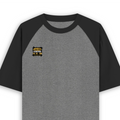 Unisex Oversized Raglan T-Shirt | Relaxed Fit | 180 GSM Bio-Washed Cotton | Two-Tone Style | Pre-Shrunk Comfort | Personalized | Typography | Self-expression | Everyday | Confident - right pocket - mockup 4