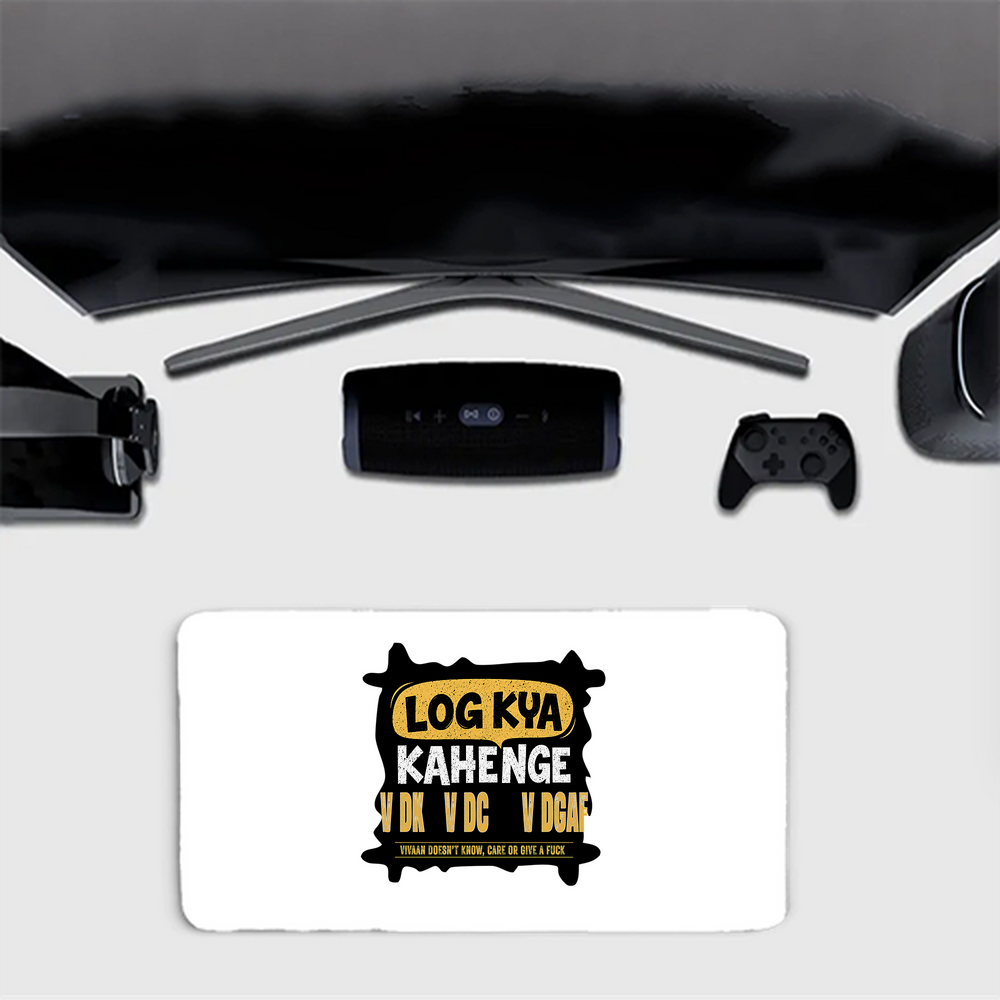 Gaming Pad | Extended Sizes 60x30cm & 80x33cm | 3mm Thick Skid-Proof Base | Smooth Control & Fade-Proof | Unisex | Personalized | Typography | Self-expression | Everyday | Confident - front_80x33cm - mockup 1