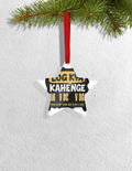 Christmas Ornaments | 3x3 Inch Home Decor | Acrylic | Waterproof, Fade-Proof, Ready to Hang | Unisex | Personalized | Typography | Self-expression | Everyday | Confident - front_Star - Star - mockup 2