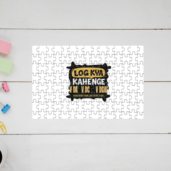 Jigsaw Puzzle | 120 Pieces A4 Size | Recycled Paper Semi-Glossy Finish | Fade-Proof Engaging Entertainment | Unisex | Personalized | Typography | Self-expression | Everyday | Confident