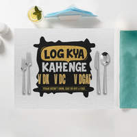 Placemat | Standard Dining | 100% Polyester | Durable, Fade-Proof, Soft | Unisex | Personalized | Typography | Self-expression | Everyday | Confident