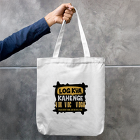 Tote Bag Zipper | Unisex | 100% Cotton Canvas | Zipper Closure, Long Handles | Everyday Use | Personalized | Typography | Self-expression | Everyday | Confident