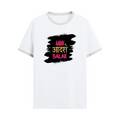 Ringer T-Shirt | Unisex Fit | 100% Cotton | Bio-Washed, Pre-Shrunk, Rib Neck | Adults | Personalized | Typography | Self-expression | Everyday | Empowering | Desi Swag Unfiltered - front - White Black - mockup 1