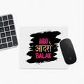 Mouse Pad | Standard Desk Size | Durable Fabric & Rubber | Skid-Proof Base, Smooth Surface, Fade-Proof | Unisex | Personalized | Typography | Self-expression | Everyday | Empowering | Desi Swag Unfiltered - front - Square - White - mockup 1