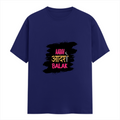 Female Classic Crew T-Shirt | Regular Fit | 180 GSM Bio-Washed Cotton Blend | Pre-Shrunk, Double-Stitched | Women | Personalized | Typography | Self-expression | Everyday | Empowering | Desi Swag Unfiltered - front - Royal Blue - mockup 1
