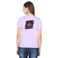 Female Classic Crew T-Shirt | Regular Fit | 180 GSM Bio-Washed Cotton Blend | Pre-Shrunk, Double-Stitched | Women | Personalized | Typography | Self-expression | Everyday | Empowering | Desi Swag Unfiltered - back - Lavender - mockup 2
