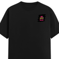 Female Classic Crew T-Shirt | Regular Fit | 180 GSM Bio-Washed Cotton Blend | Pre-Shrunk, Double-Stitched | Women | Personalized | Typography | Self-expression | Everyday | Empowering | Desi Swag Unfiltered - left pocket - Black - mockup 3