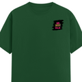 Female Classic Crew T-Shirt | Regular Fit | 180 GSM Bio-Washed Cotton Blend | Pre-Shrunk, Double-Stitched | Women | Personalized | Typography | Self-expression | Everyday | Empowering | Desi Swag Unfiltered - left pocket - Bottle Green - mockup 3