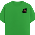 Female Classic Crew T-Shirt | Regular Fit | 180 GSM Bio-Washed Cotton Blend | Pre-Shrunk, Double-Stitched | Women | Personalized | Typography | Self-expression | Everyday | Empowering | Desi Swag Unfiltered - left pocket - Flag Green - mockup 3