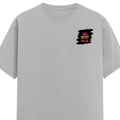 Female Classic Crew T-Shirt | Regular Fit | 180 GSM Bio-Washed Cotton Blend | Pre-Shrunk, Double-Stitched | Women | Personalized | Typography | Self-expression | Everyday | Empowering | Desi Swag Unfiltered - left pocket - Grey Melange - mockup 3