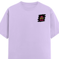 Female Classic Crew T-Shirt | Regular Fit | 180 GSM Bio-Washed Cotton Blend | Pre-Shrunk, Double-Stitched | Women | Personalized | Typography | Self-expression | Everyday | Empowering | Desi Swag Unfiltered - left pocket - Lavender - mockup 3