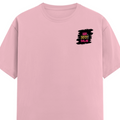 Female Classic Crew T-Shirt | Regular Fit | 180 GSM Bio-Washed Cotton Blend | Pre-Shrunk, Double-Stitched | Women | Personalized | Typography | Self-expression | Everyday | Empowering | Desi Swag Unfiltered - left pocket - Light Baby Pink - mockup 3