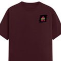 Female Classic Crew T-Shirt | Regular Fit | 180 GSM Bio-Washed Cotton Blend | Pre-Shrunk, Double-Stitched | Women | Personalized | Typography | Self-expression | Everyday | Empowering | Desi Swag Unfiltered - left pocket - Maroon - mockup 3