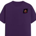 Female Classic Crew T-Shirt | Regular Fit | 180 GSM Bio-Washed Cotton Blend | Pre-Shrunk, Double-Stitched | Women | Personalized | Typography | Self-expression | Everyday | Empowering | Desi Swag Unfiltered - left pocket - Purple - mockup 3