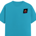 Female Classic Crew T-Shirt | Regular Fit | 180 GSM Bio-Washed Cotton Blend | Pre-Shrunk, Double-Stitched | Women | Personalized | Typography | Self-expression | Everyday | Empowering | Desi Swag Unfiltered - left pocket - SkyBlue - mockup 3