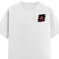 Female Classic Crew T-Shirt | Regular Fit | 180 GSM Bio-Washed Cotton Blend | Pre-Shrunk, Double-Stitched | Women | Personalized | Typography | Self-expression | Everyday | Empowering | Desi Swag Unfiltered - left pocket - White - mockup 3
