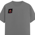 Female Classic Crew T-Shirt | Regular Fit | 180 GSM Bio-Washed Cotton Blend | Pre-Shrunk, Double-Stitched | Women | Personalized | Typography | Self-expression | Everyday | Empowering | Desi Swag Unfiltered - right pocket - Charcoal Melange - mockup 4