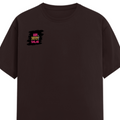 Female Classic Crew T-Shirt | Regular Fit | 180 GSM Bio-Washed Cotton Blend | Pre-Shrunk, Double-Stitched | Women | Personalized | Typography | Self-expression | Everyday | Empowering | Desi Swag Unfiltered - right pocket - Coffee Brown - mockup 4