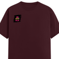 Female Classic Crew T-Shirt | Regular Fit | 180 GSM Bio-Washed Cotton Blend | Pre-Shrunk, Double-Stitched | Women | Personalized | Typography | Self-expression | Everyday | Empowering | Desi Swag Unfiltered - right pocket - Maroon - mockup 4