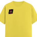 Female Classic Crew T-Shirt | Regular Fit | 180 GSM Bio-Washed Cotton Blend | Pre-Shrunk, Double-Stitched | Women | Personalized | Typography | Self-expression | Everyday | Empowering | Desi Swag Unfiltered - right pocket - New Yellow - mockup 4