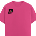 Female Classic Crew T-Shirt | Regular Fit | 180 GSM Bio-Washed Cotton Blend | Pre-Shrunk, Double-Stitched | Women | Personalized | Typography | Self-expression | Everyday | Empowering | Desi Swag Unfiltered - right pocket - Pink - mockup 4