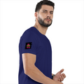 Female Classic Crew T-Shirt | Regular Fit | 180 GSM Bio-Washed Cotton Blend | Pre-Shrunk, Double-Stitched | Women | Personalized | Typography | Self-expression | Everyday | Empowering | Desi Swag Unfiltered - right sleeve - Royal Blue - mockup 6