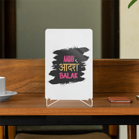Acrylic Display Stand | 4x6 Inch | Clear Acrylic | Tabletop Display | Unisex | Personalized | Typography | Self-expression | Everyday | Empowering | Desi Swag Unfiltered