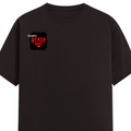 Male Classic Crew T-Shirt | Men's Regular Fit | 180 GSM Bio-Washed Cotton | Pre-Shrunk, Double-Stitched | Personalized | Grunge | Motivation | Self-improvement | Everyday | Empowering | Empowering Beast Mode (concept) - right pocket - Coffee Brown - mockup 4
