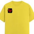 Male Classic Crew T-Shirt | Men's Regular Fit | 180 GSM Bio-Washed Cotton | Pre-Shrunk, Double-Stitched | Personalized | Grunge | Motivation | Self-improvement | Everyday | Empowering | Empowering Beast Mode (concept) - right pocket - New Yellow - mockup 4
