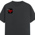 Male Classic Crew T-Shirt | Men's Regular Fit | 180 GSM Bio-Washed Cotton | Pre-Shrunk, Double-Stitched | Personalized | Grunge | Motivation | Self-improvement | Everyday | Empowering | Empowering Beast Mode (concept) - right pocket - Steel Grey - mockup 4