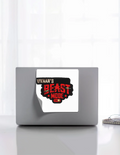 Stickers | Various Sizes | 100 Microns Matte Laminated | Die-Cut, Indoor/Outdoor Durable | Unisex | Personalized | Grunge | Motivation | Self-improvement | Everyday | Empowering | Empowering Beast Mode (concept) - front_8x8 - 8x8 - mockup 8